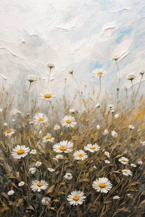 Peinture d'un champ de fleurs Peinture d'un champ de fleurs