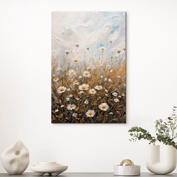 Peinture d'un champ de fleurs Peinture d'un champ de fleurs