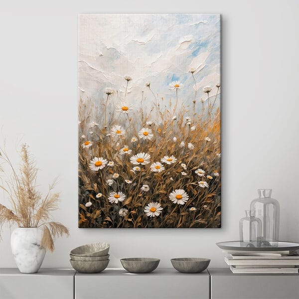 Peinture d'un champ de fleurs Peinture d'un champ de fleurs