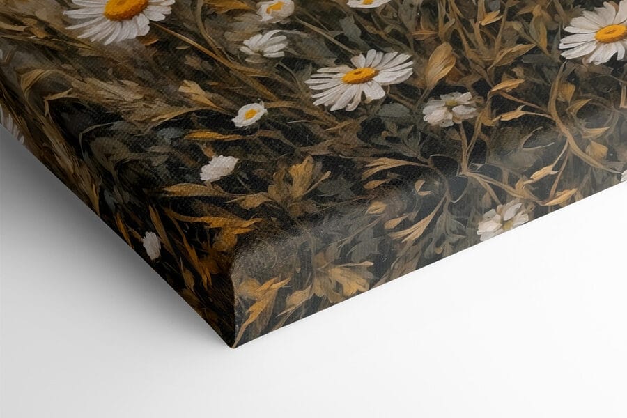 Peinture d'un champ de fleurs