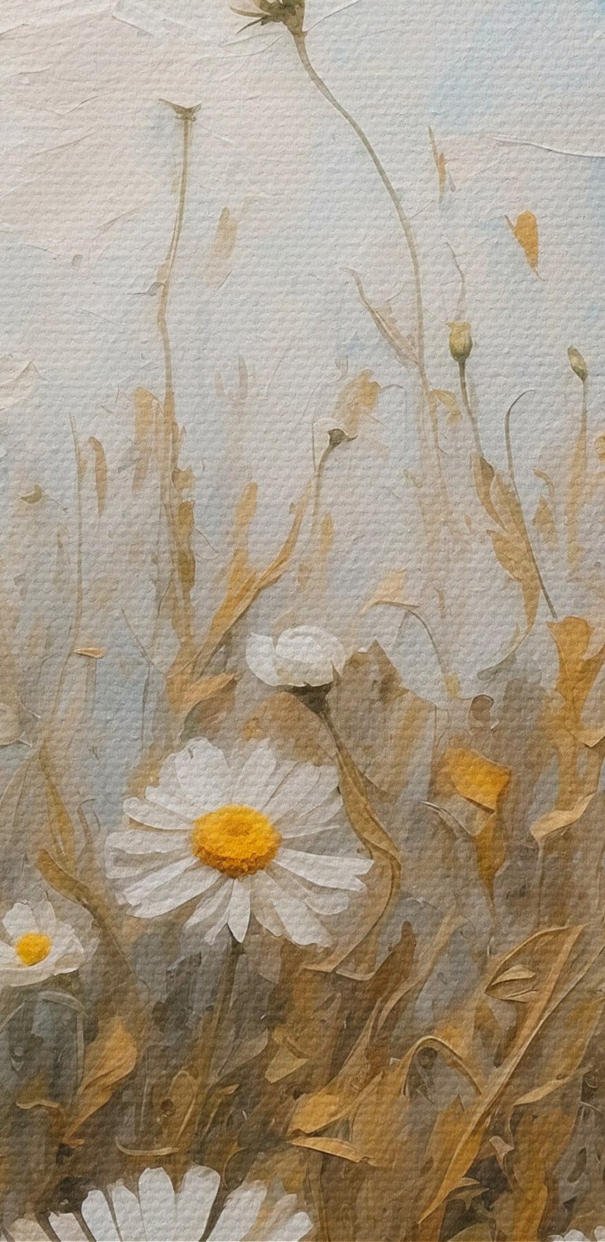 Peinture d'un champ de fleurs