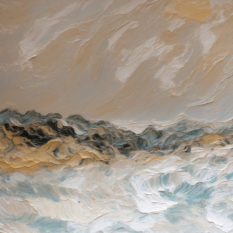 Tableaux Peinture d'une chaîne de montagnes – Image 8