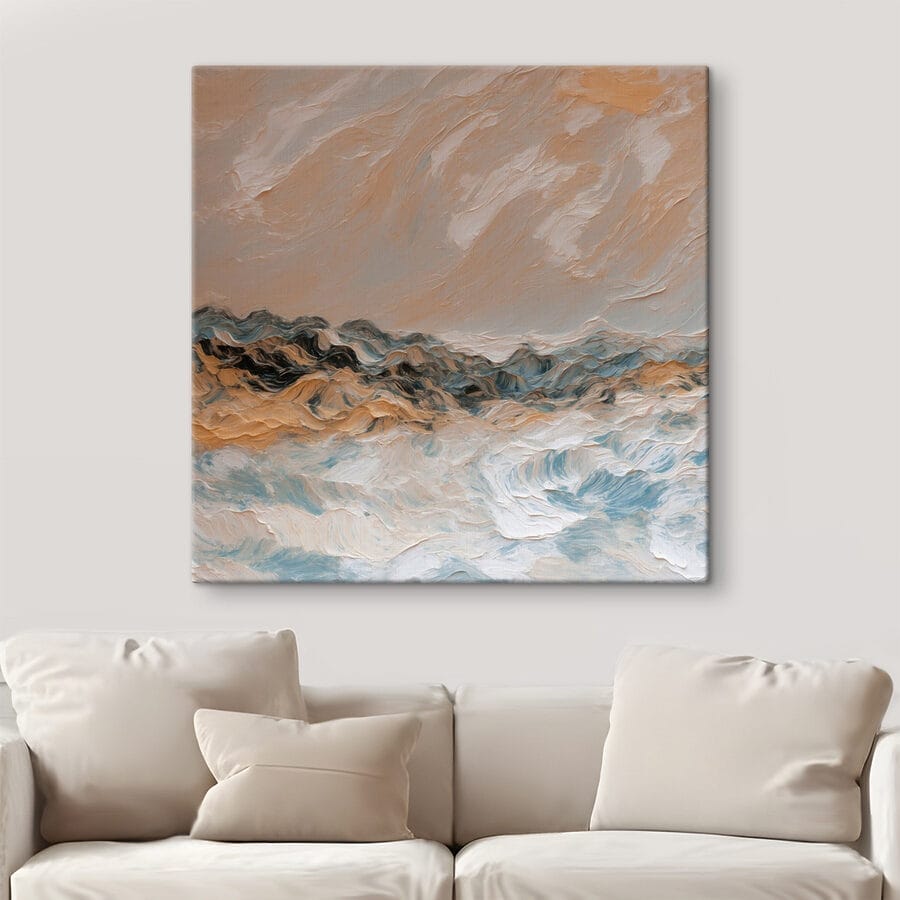 Tableaux Peinture d'une chaîne de montagnes – Image 3