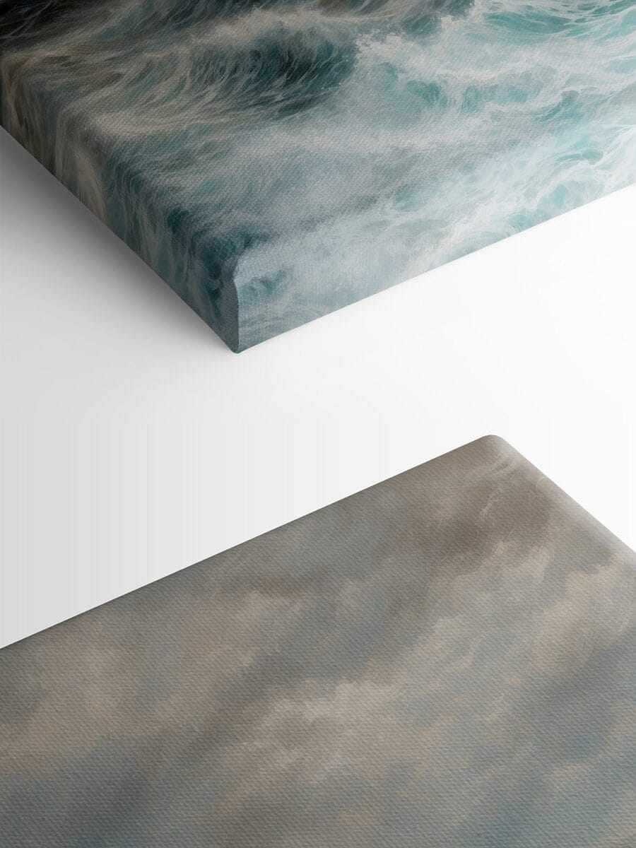 Peinture de vagues dans l'océan