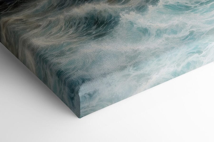 Peinture de vagues dans l'océan