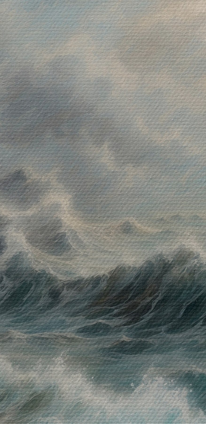 Peinture de vagues dans l'océan