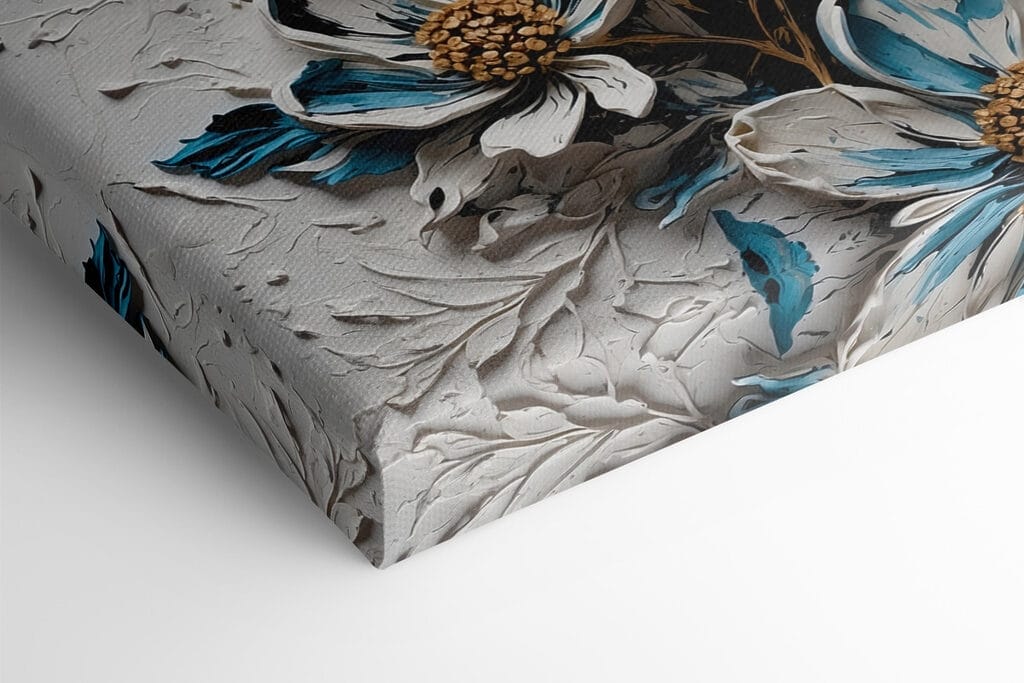 Painting of flowers and leaves