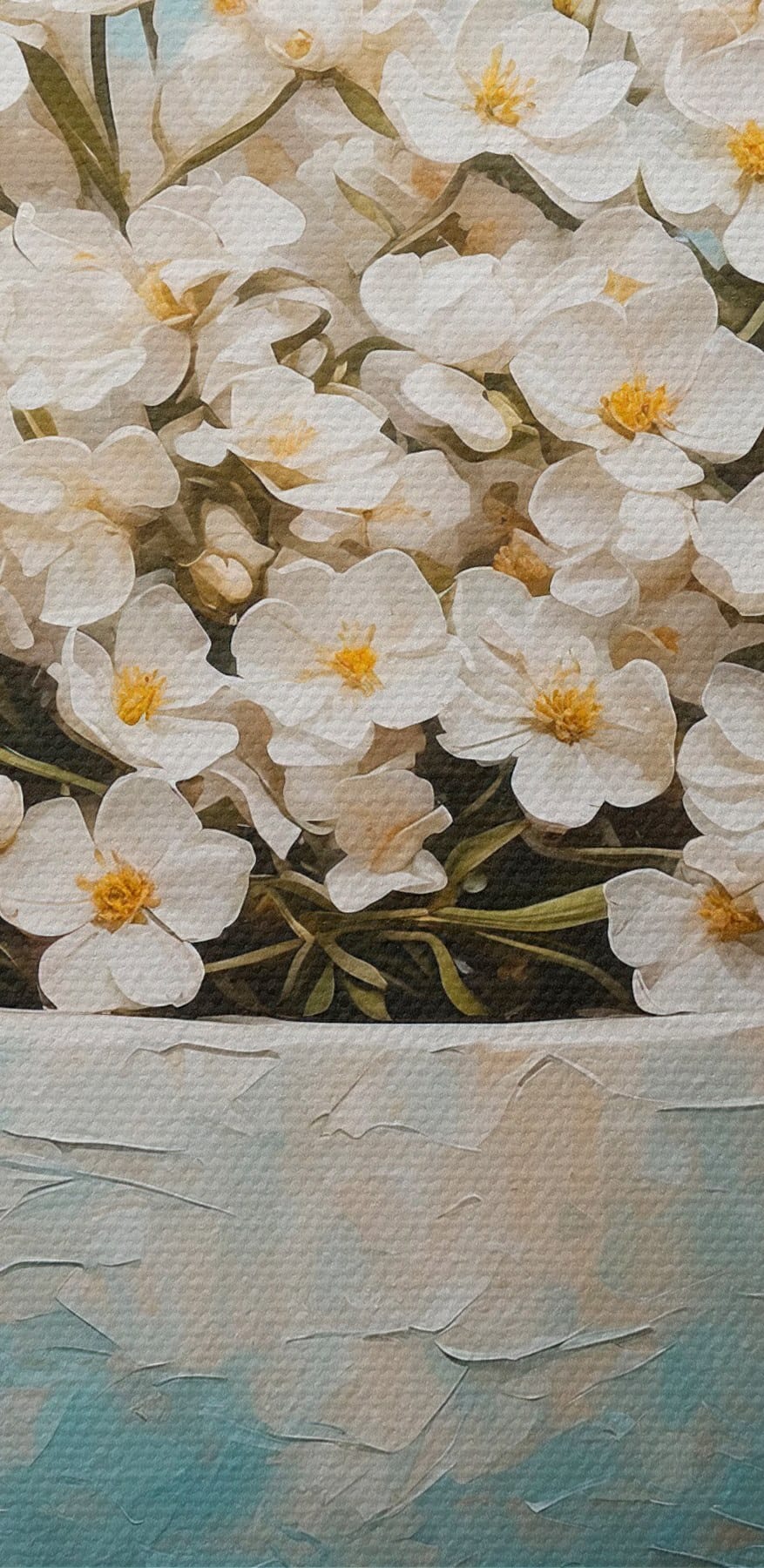 Peinture de fleurs dans un bol