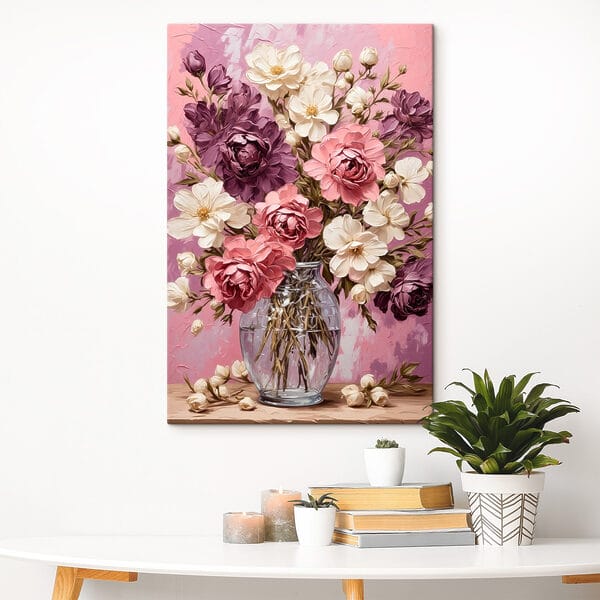 Peinture de fleurs dans un vase Peinture de fleurs dans un vase