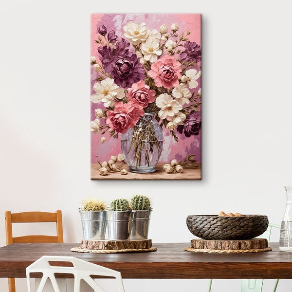 Peinture de fleurs dans un vase Peinture de fleurs dans un vase