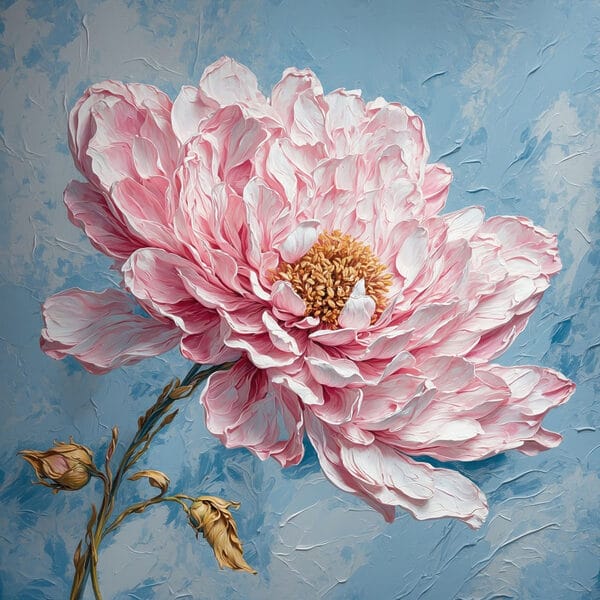 Peinture d'une fleur rose Peinture d'une fleur rose