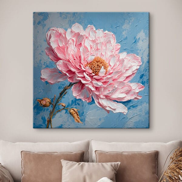 Peinture d'une fleur rose Peinture d'une fleur rose
