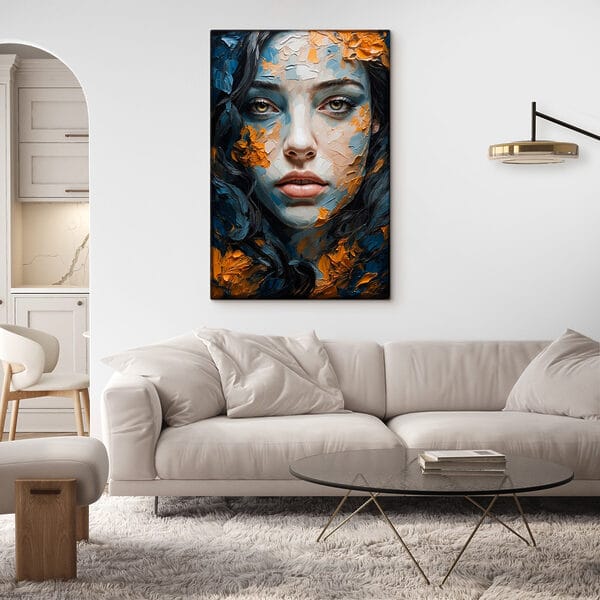 Femme avec de la peinture sur le visage Femme avec de la peinture sur le visage