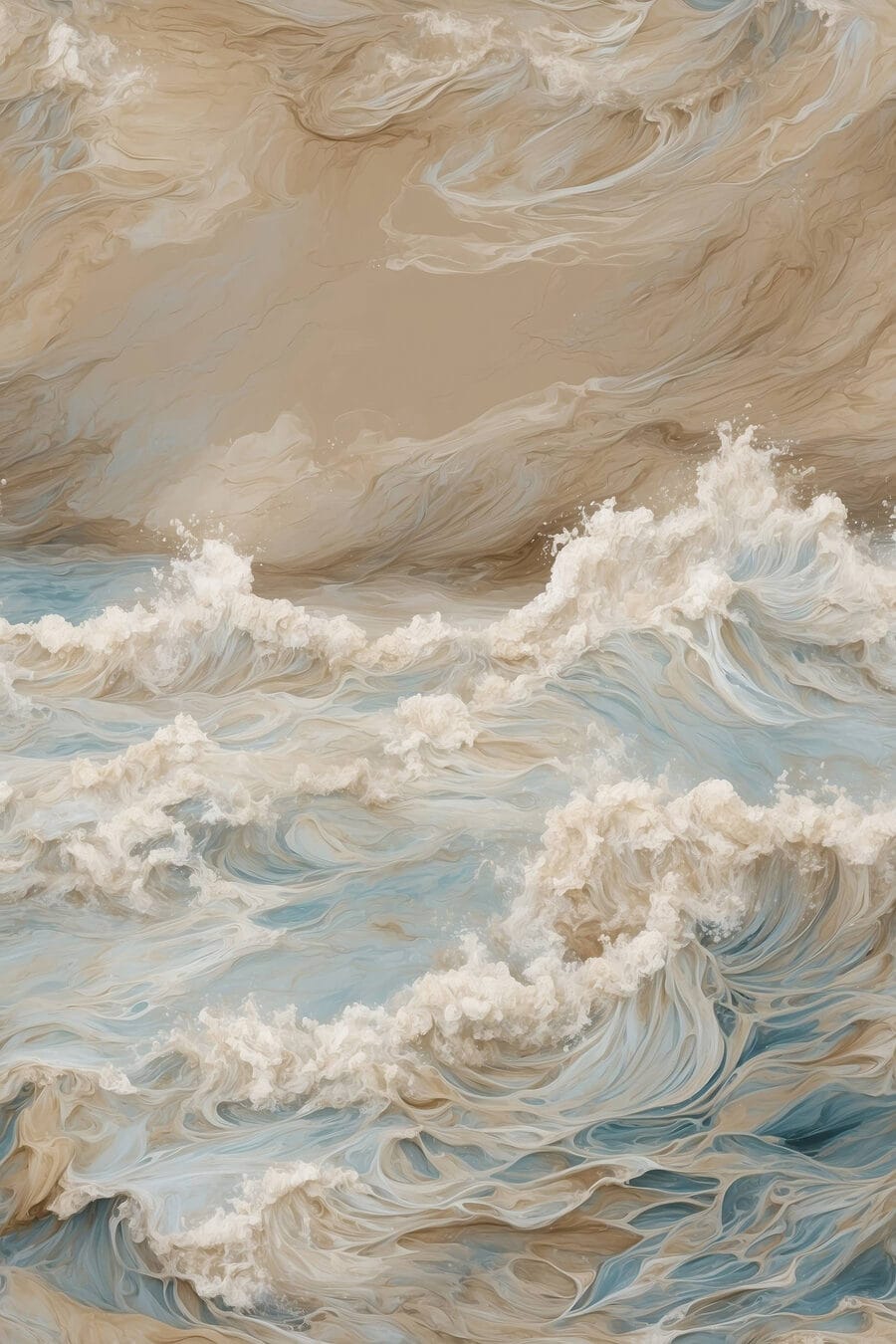 Les vagues s'écrasent dans la tempête