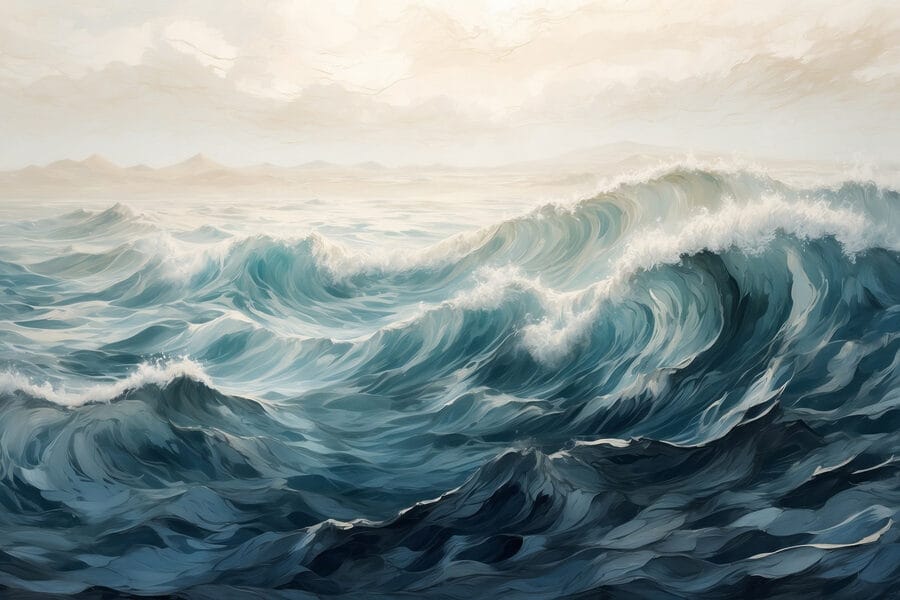Grandes vagues dans l'océan Grandes vagues dans l'océan