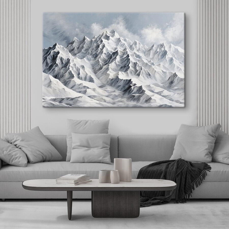 Chaîne de montagnes enneigées Chaîne de montagnes enneigées
