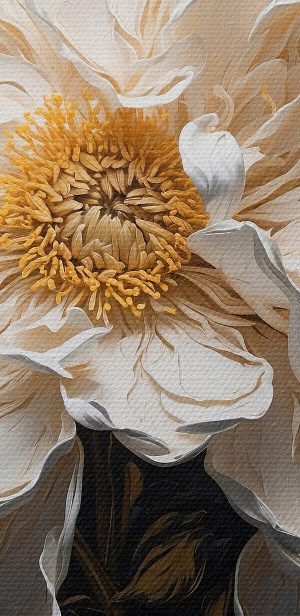 Fleur blanche avec centre jaune Fleur blanche avec centre jaune