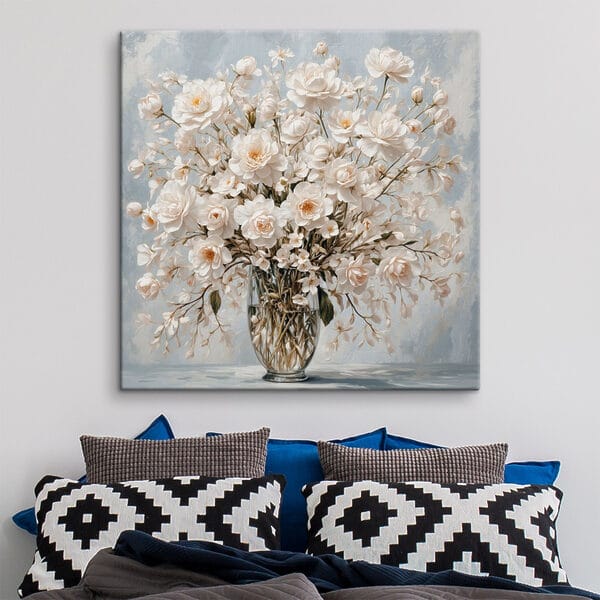 Vase de fleurs blanches Vase de fleurs blanches