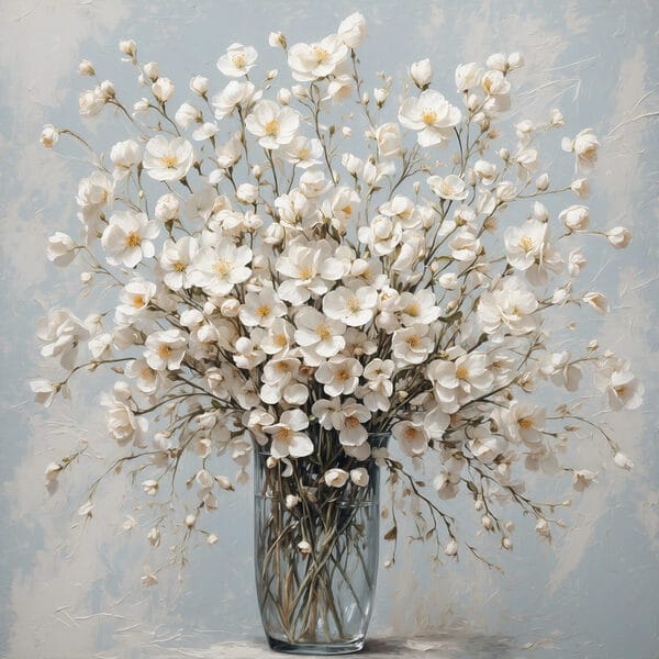Vase de fleurs blanches Vase de fleurs blanches