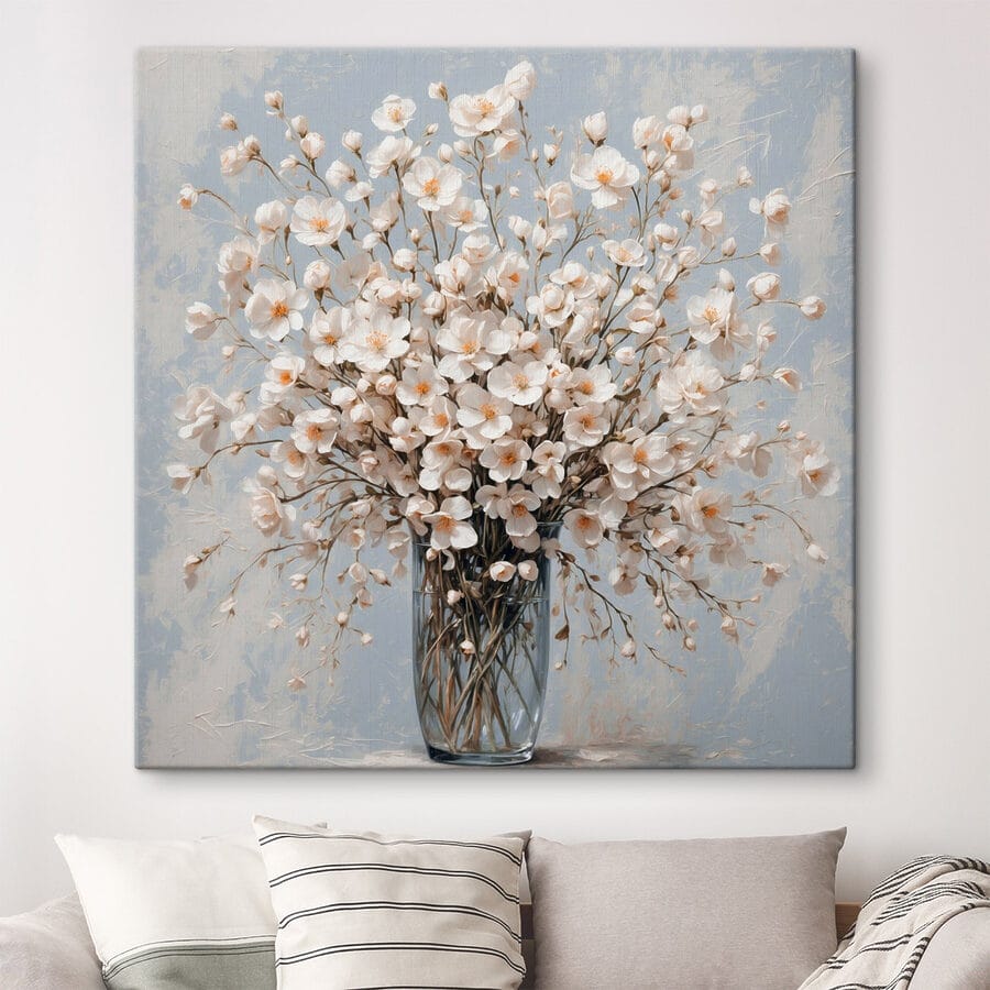 Vase de fleurs blanches
