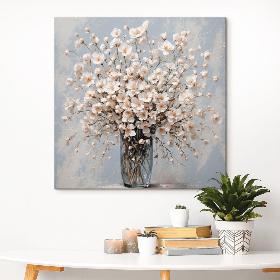 Vase de fleurs blanches