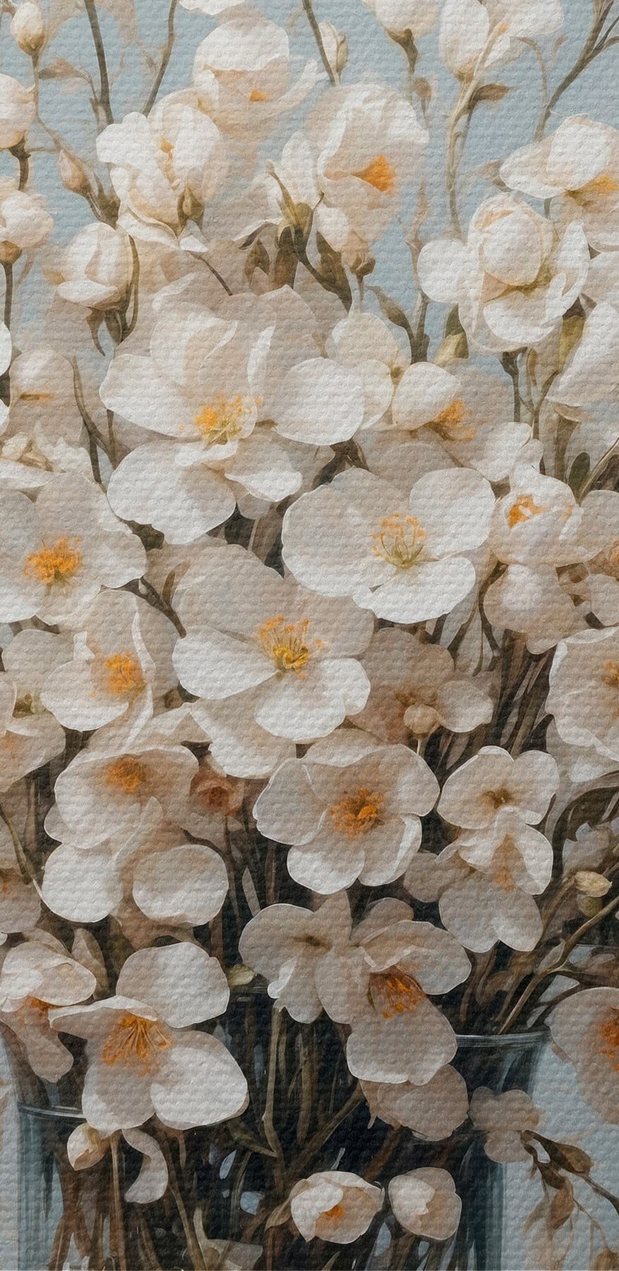 Vase de fleurs blanches