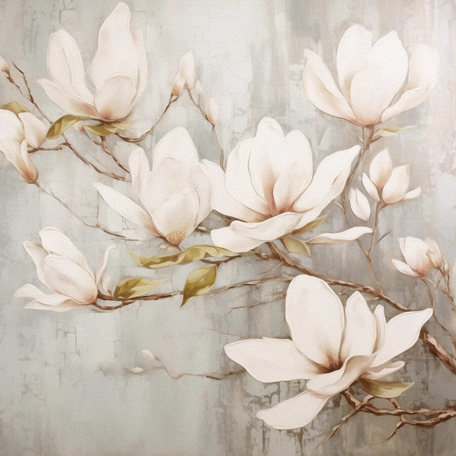 Peinture de fleurs sur un mur