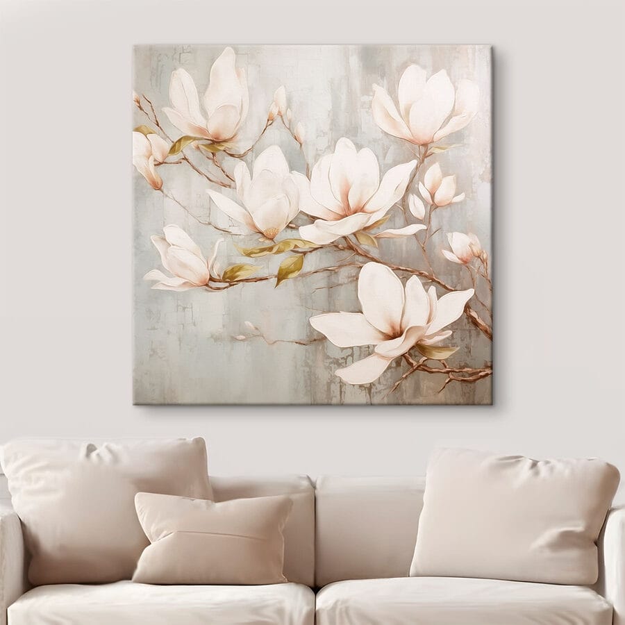 Peinture de fleurs sur un mur