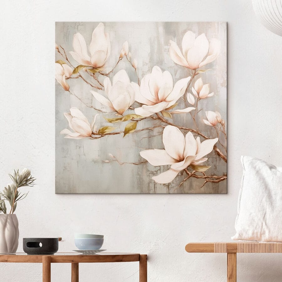 Peinture de fleurs sur un mur