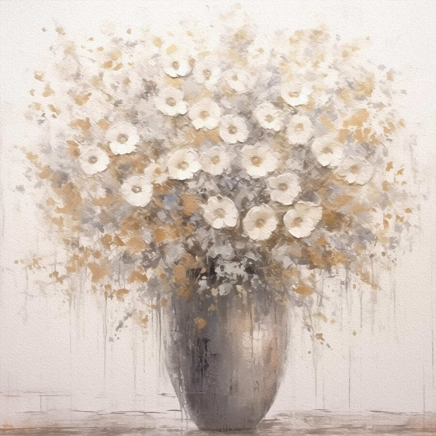 Peinture de fleurs dans un vase