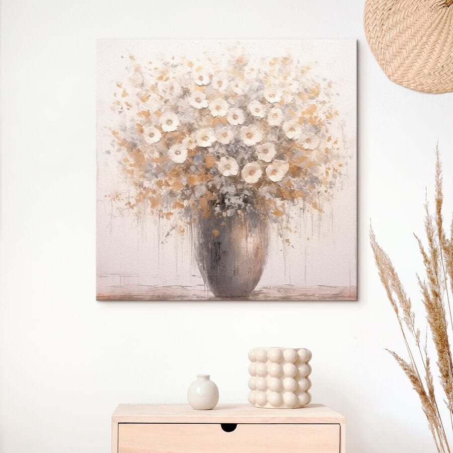 Peinture de fleurs dans un vase