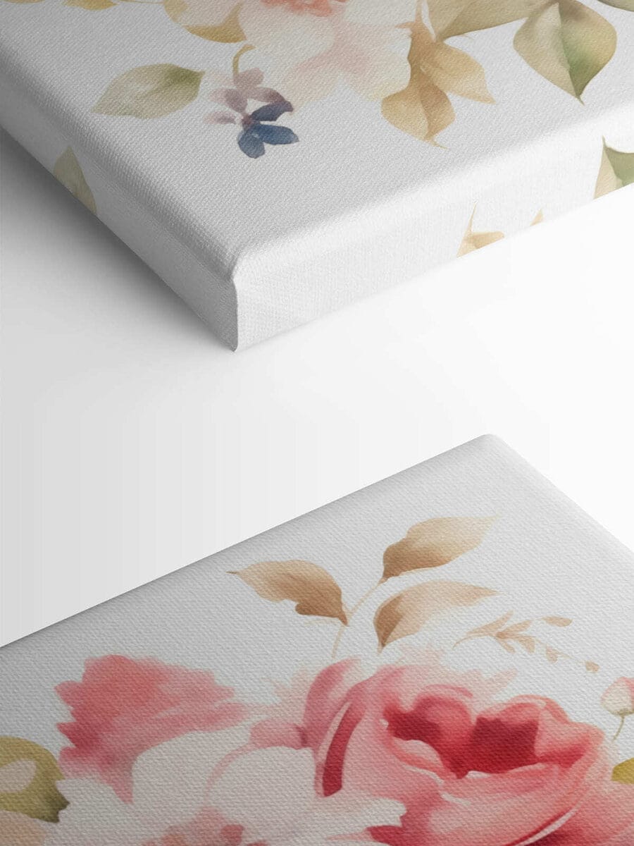Peinture de fleurs sur fond blanc