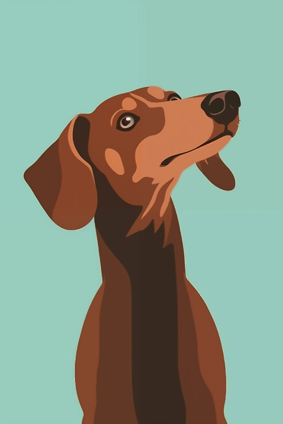 Chien avec la tête en l'air Chien avec la tête en l'air