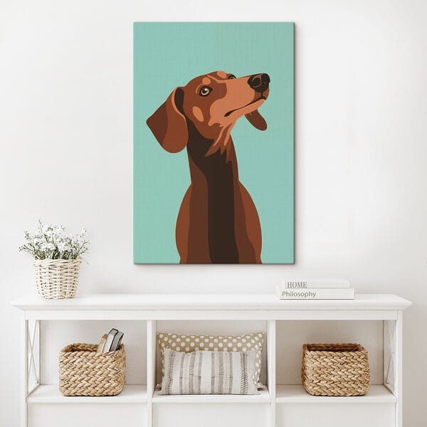 Chien avec la tête en l'air Chien avec la tête en l'air