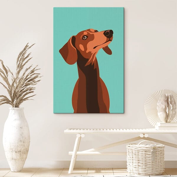Chien avec la tête en l'air Chien avec la tête en l'air