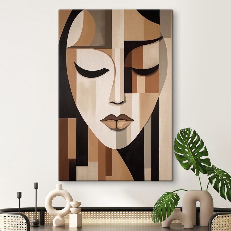 Peinture d'un visage de femme