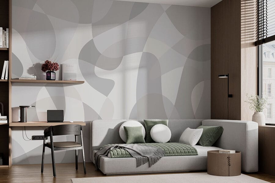 Fond gris et blanc