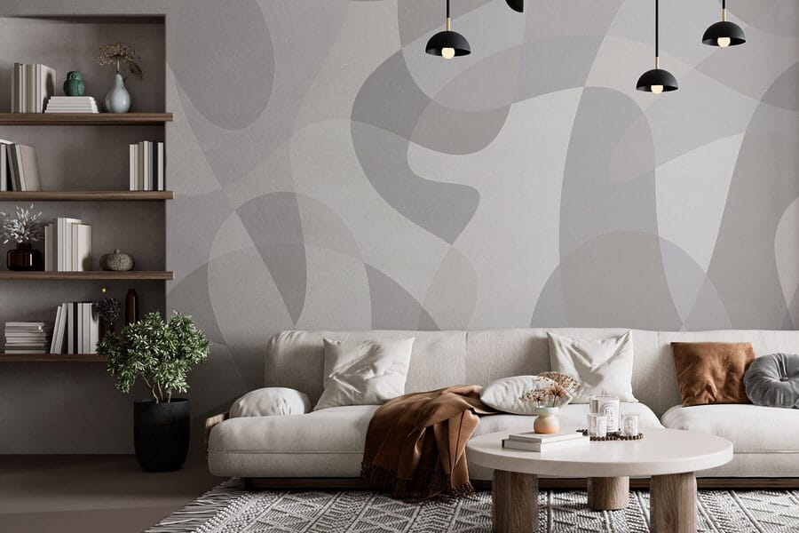 Fond gris et blanc