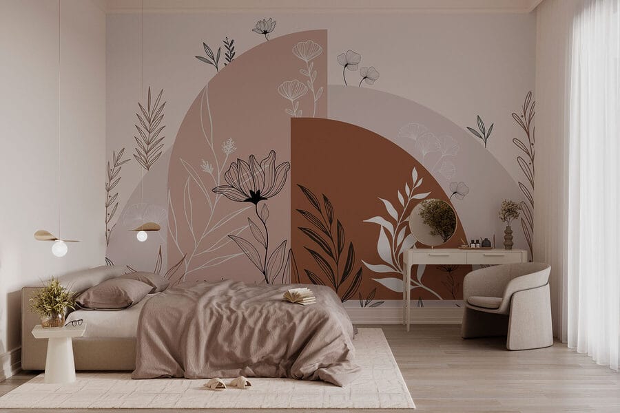 Graphisme de fleurs et de feuilles
