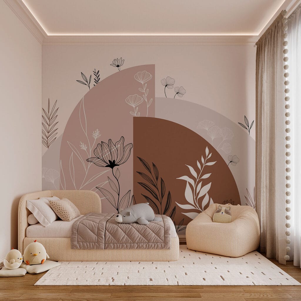 Graphic design of flowers and leaves Graphic design of flowers and leaves