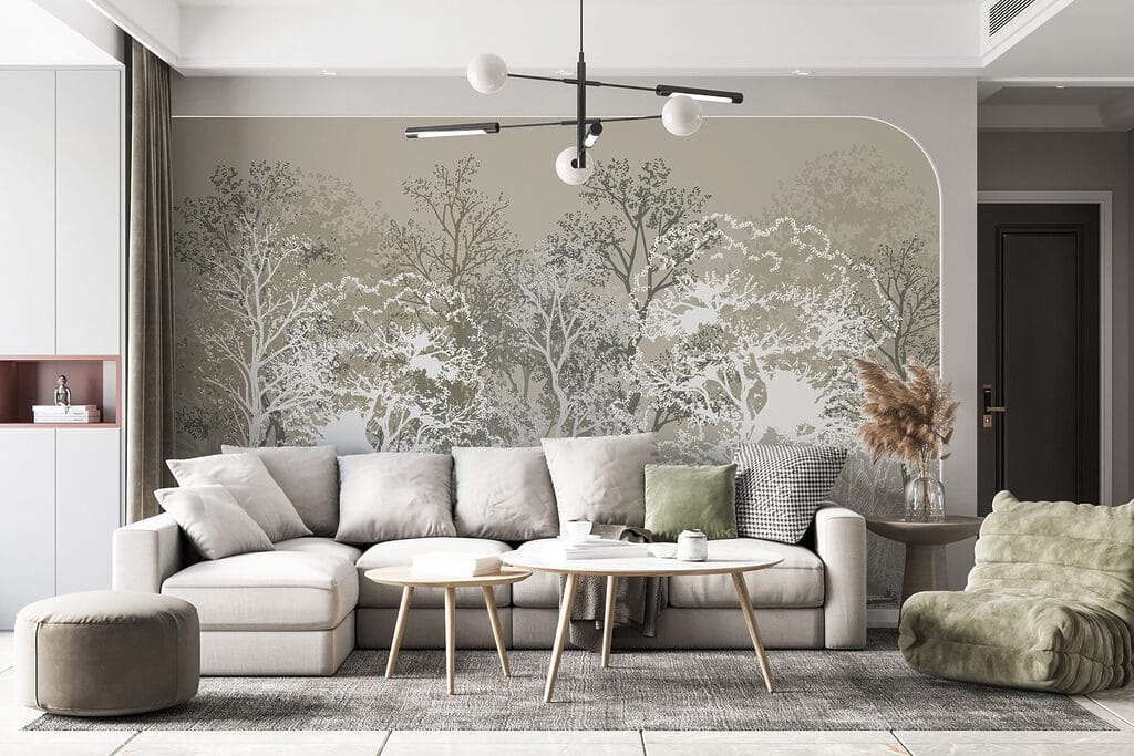 Group of trees in a forest