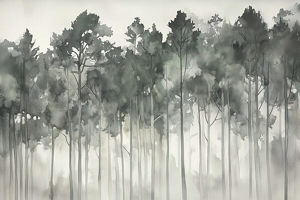 Groupe d'arbres dans le brouillard Groupe d'arbres dans le brouillard