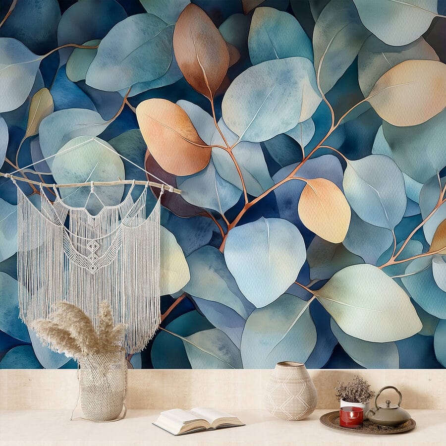 Groupe de feuilles sur une surface