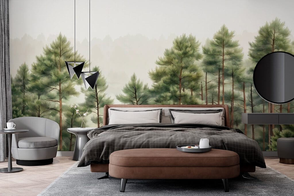 Group of trees in a forest