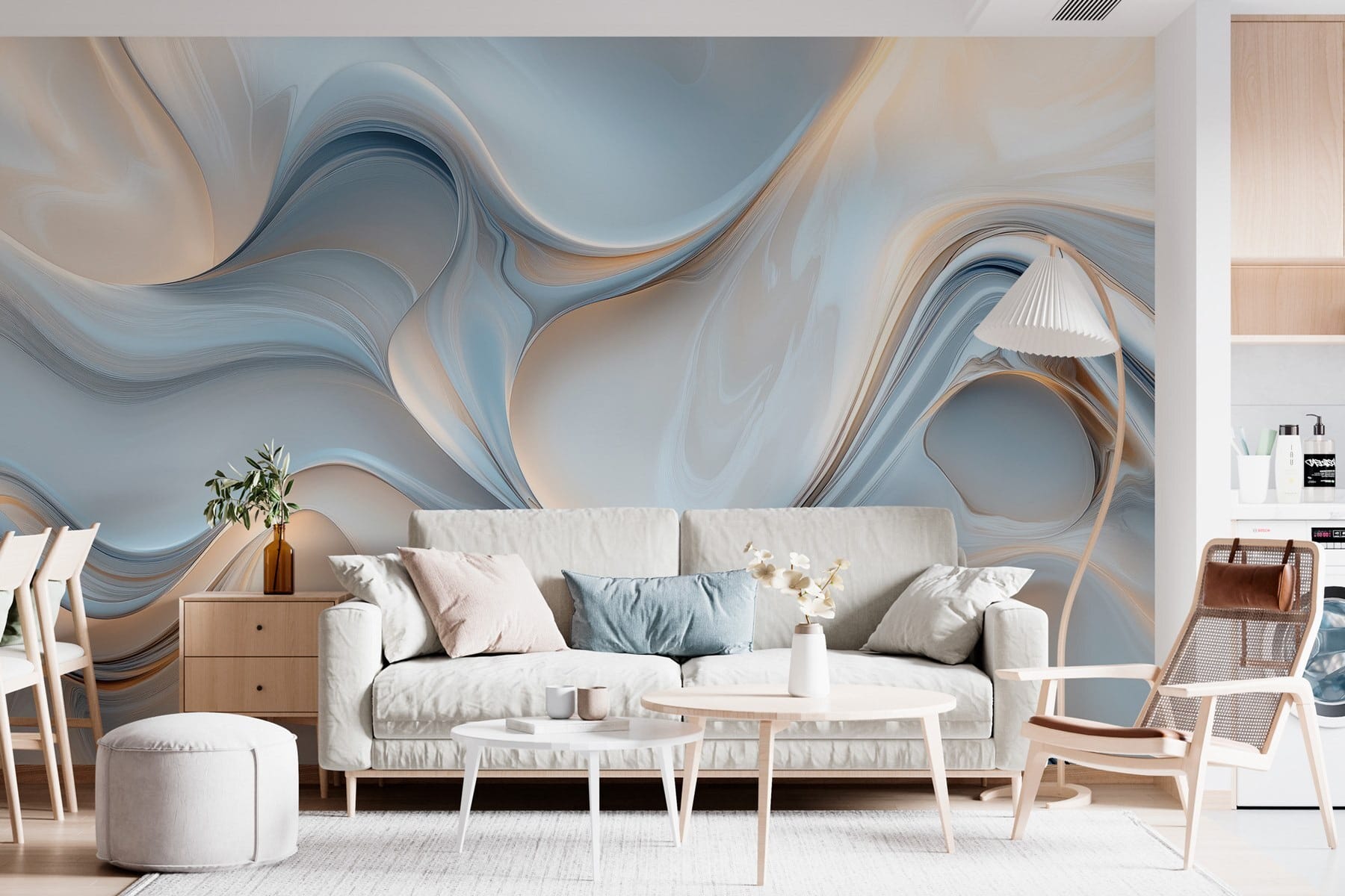 White and grey swirly background