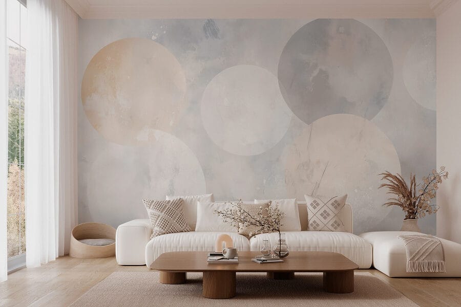 Cercles blancs et gris Cercles blancs et gris