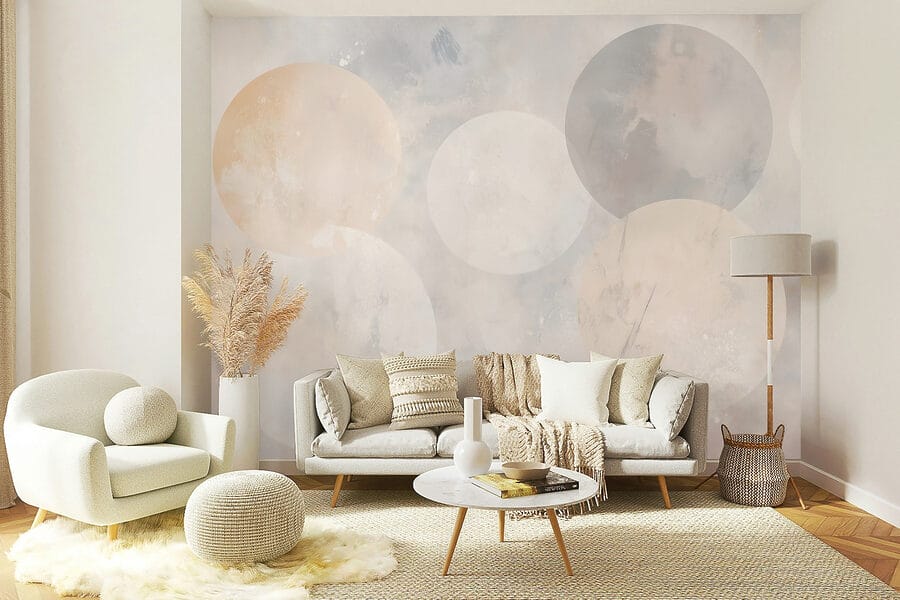 Cercles blancs et gris Cercles blancs et gris
