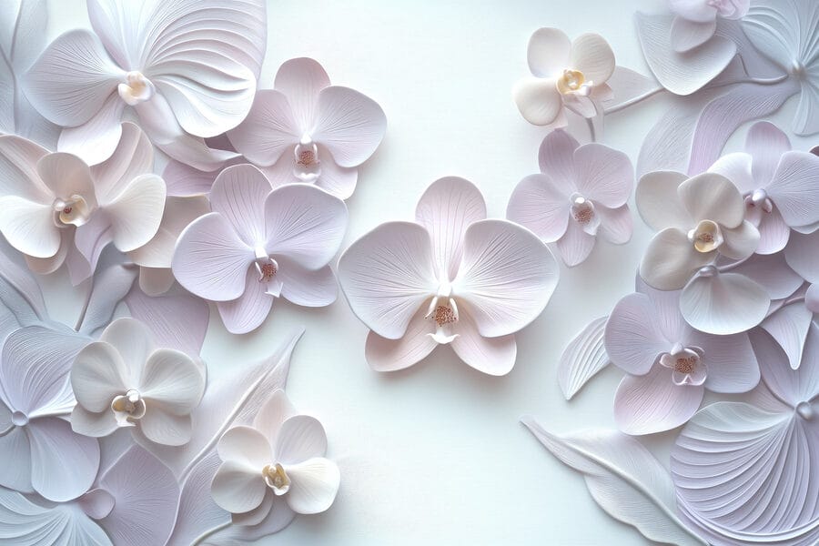 Groupe de fleurs blanches