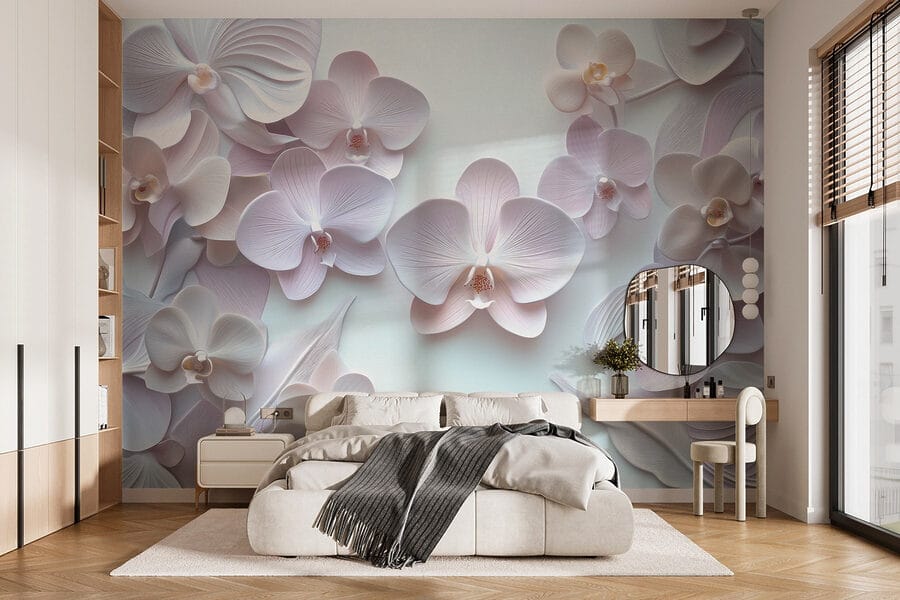 Groupe de fleurs blanches