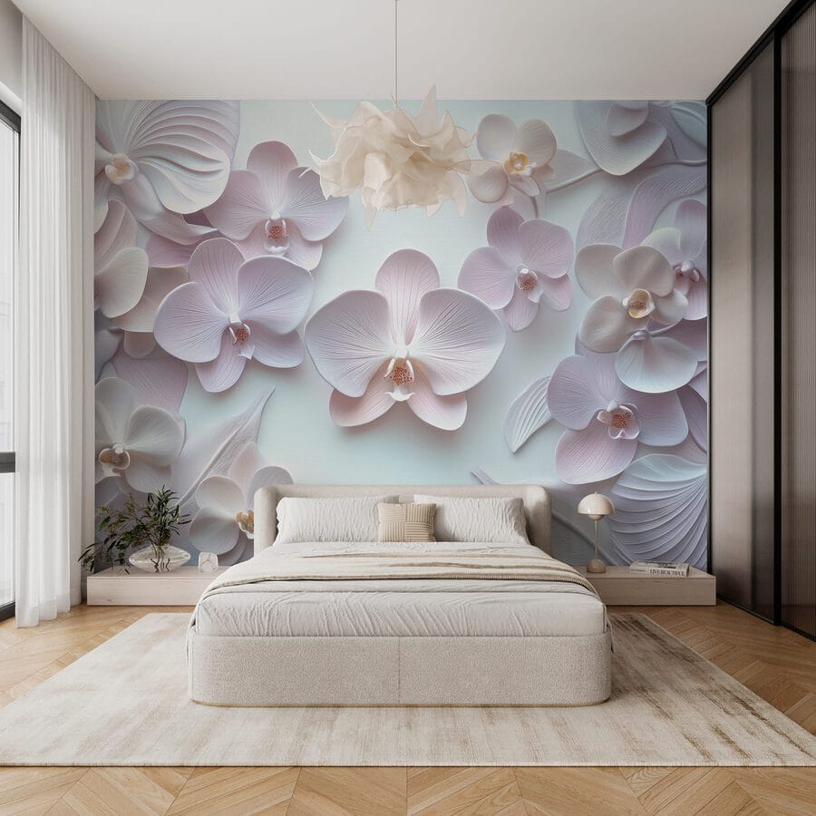 Groupe de fleurs blanches